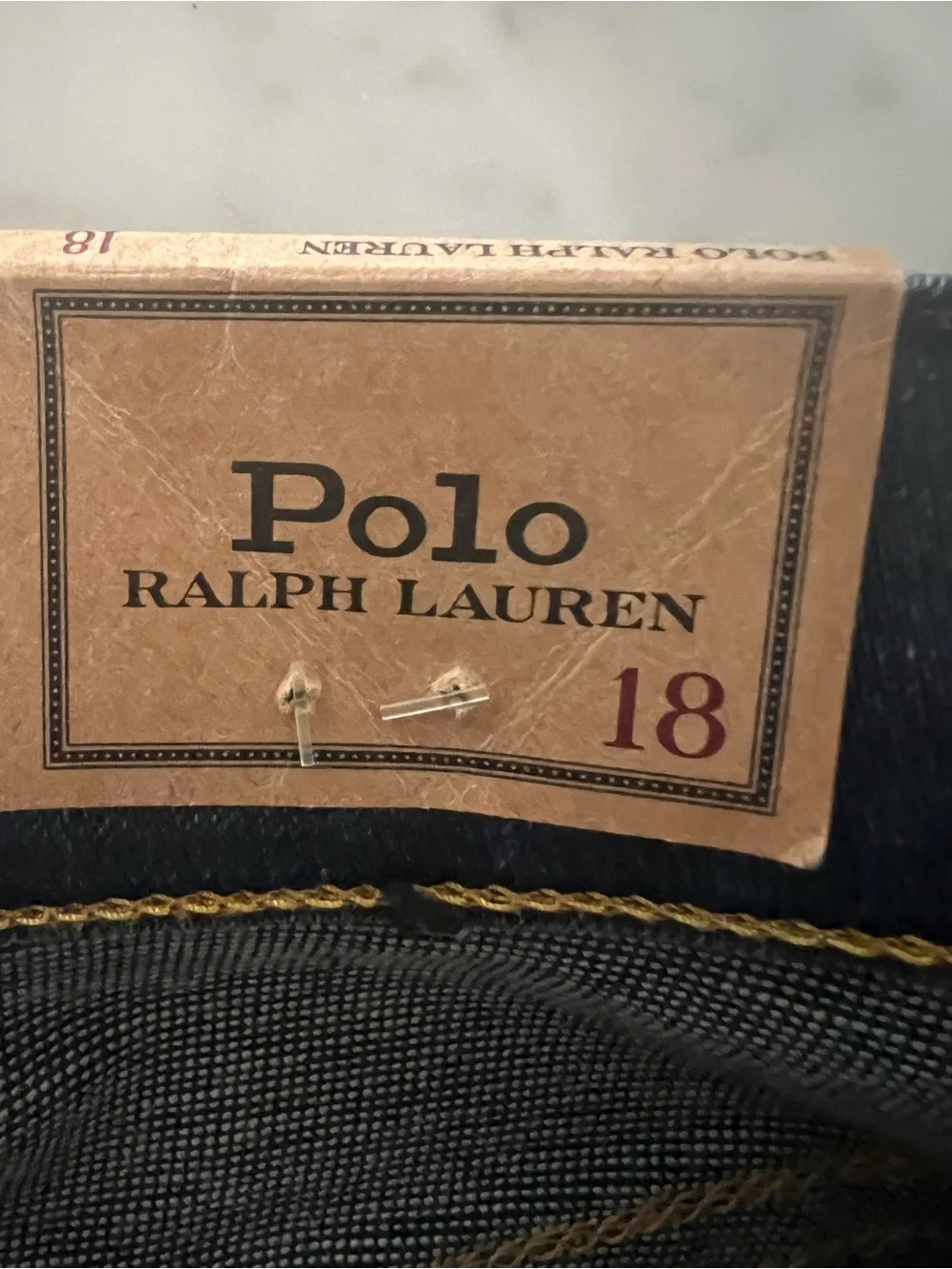 Polo Ralph Lauren Denim Shorts Kids Size 18 Blue Raw Hem Classic Preppy New